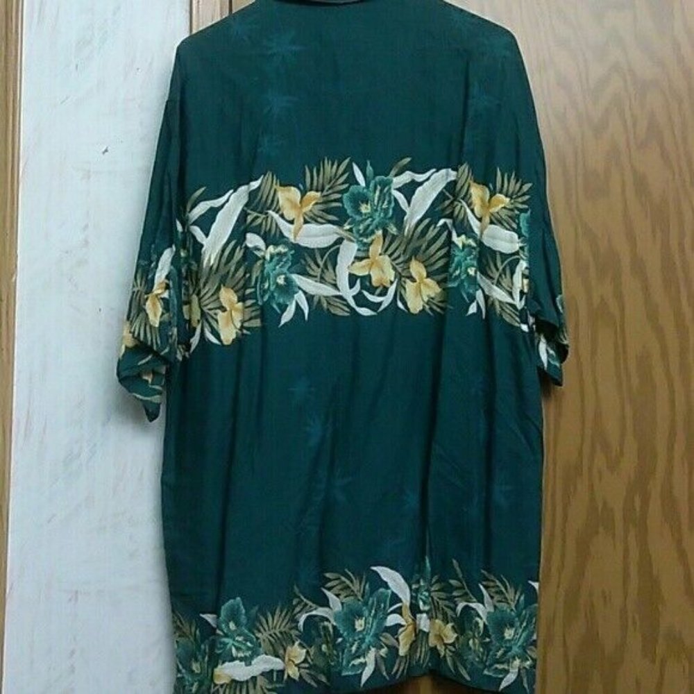 Original Island Sport Shirt Medium Green Hawaiian - Picture 5 of 6